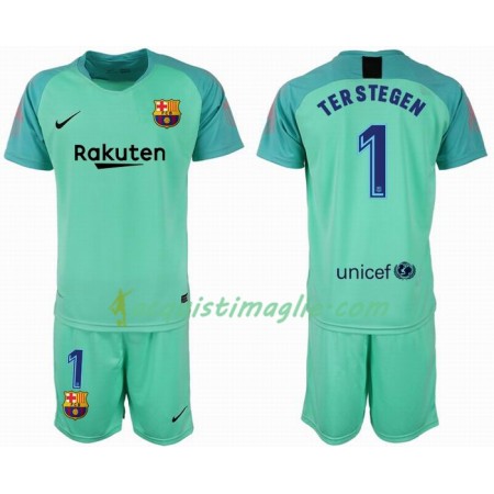 Divisa di Calcio Barcellona Portiere TER STEGEN 1 Bambino Maglia 2018/2019